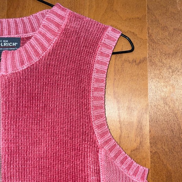 Woolrich Womens Rosebud Pink Zip-Up Vest M - Picture 2 of 7
